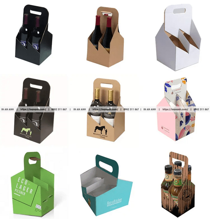 Kiểu dáng hộp xách bia và các loại chai thủy tinh tiện lợi