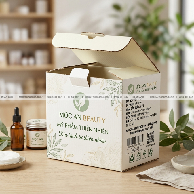 Hộp Carton Nắp Gập Đựng Mỹ Phẩm