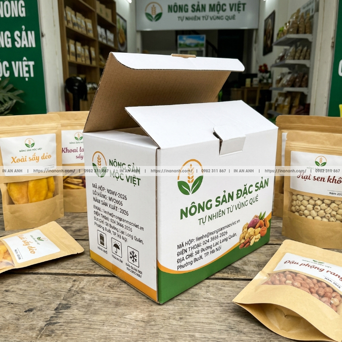 Thùng Carton Sóng Bồi Duplex Đựng Nông Sản