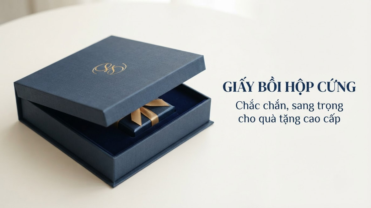 Hộp Cứng Cao Cấp Bồi Giấy Mỹ Thuật
