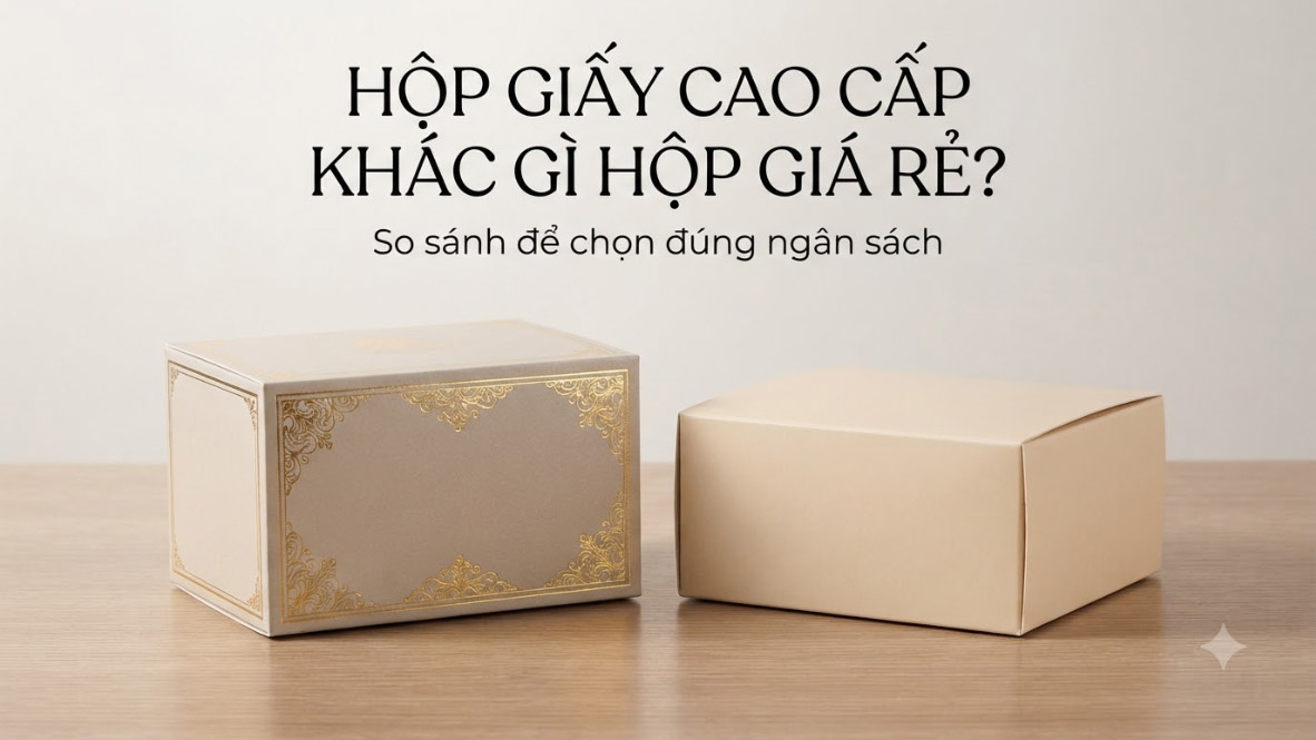 Hộp Giấy Cao Cấp Khác Gì Hộp Giá Rẻ? So Sánh Để Chọn Đúng Ngân Sách