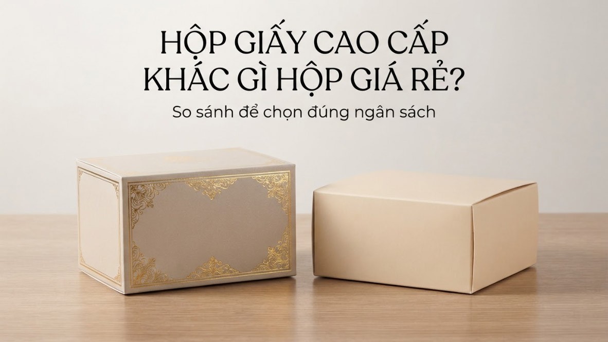 Hộp Giấy Cao Cấp Khác Gì Hộp Giá Rẻ? So Sánh Để Chọn Đúng Ngân Sách