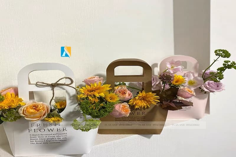 Hộp giấy đựng hoa thiết kế nhiều màu sắc khác nhau