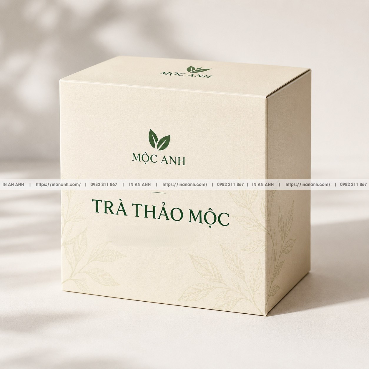Hộp Nắp Gài Vuông Đựng Trà
