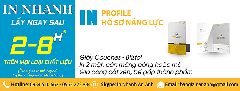 Dịch vụ in nhanh lấy ngay profile hay hồ sơ năng lực