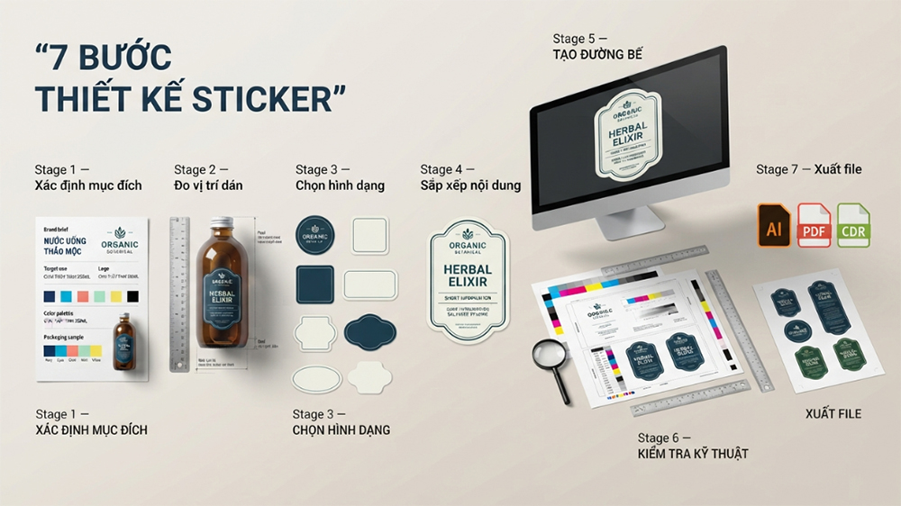 Hướng dẫn cách thiết kế sticker hoàn chỉnh, chuyên nghiệp — trả lời trực tiếp câu hỏi chính ngay đầu bài