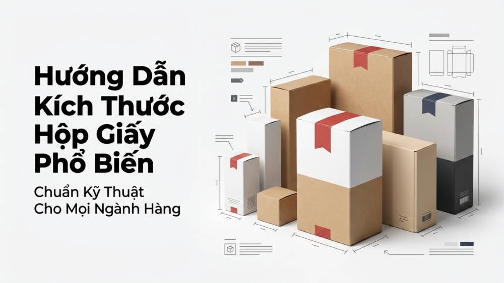 Hướng Dẫn Kích Thước Hộp Giấy Phổ Biến Chuẩn Kỹ Thuật Cho Mọi Ngành Hàng