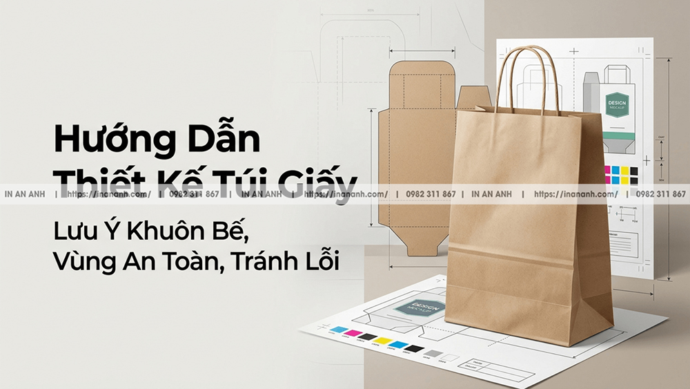 Hướng Dẫn Thiết Kế Túi Giấy: Lưu Ý Khuôn Bế, Vùng An Toàn Tránh Lỗi