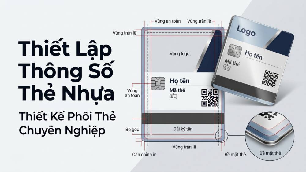 Hướng dẫn thiết lập thông số kỹ thuật và bí quyết thiết kế phôi thẻ nhựa chuyên nghiệp