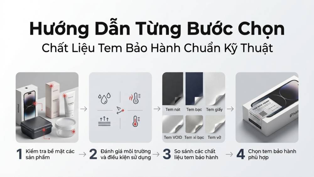 Hướng Dẫn Từng Bước Chọn Chất Liệu Tem Bảo Hành Chuẩn Kỹ Thuật