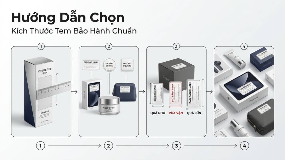 Hướng Dẫn Từng Bước Lựa Chọn Kích Thước Tem Bảo Hành Chuẩn Nhất Hiện Nay