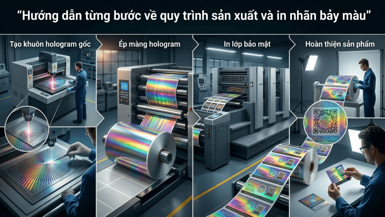Hướng dẫn từng bước quy trình chế tạo và in ấn tem bảy màu