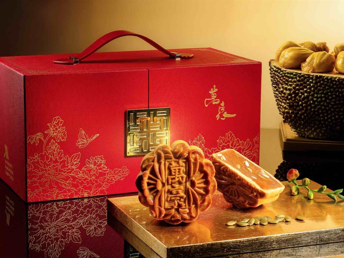 Hộp bánh trung thu 2 ngăn truyền thống 