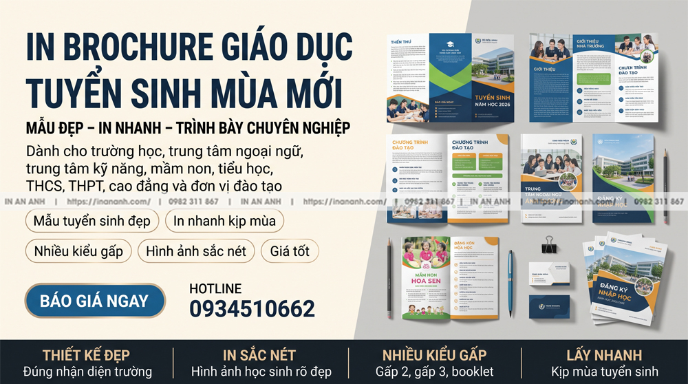 In Brochure Giáo Dục Tuyển Sinh