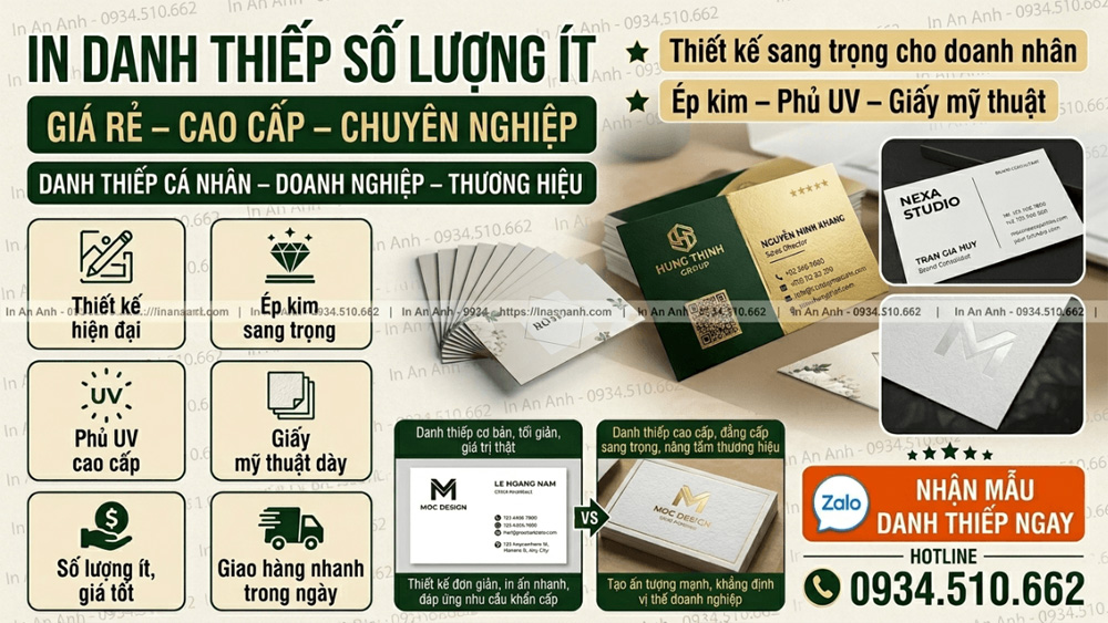 In Card Visit Số Lượng Ít, In Lẻ - Từ 1 Hộp, Giá Rẻ Cho Cá Nhân