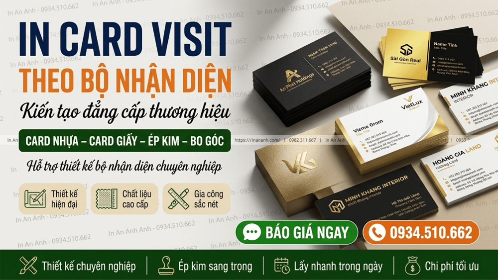In Card Visit Công Ty Theo Bộ Nhận Diện - Đồng Bộ, Đẳng Cấp Thương Hiệu