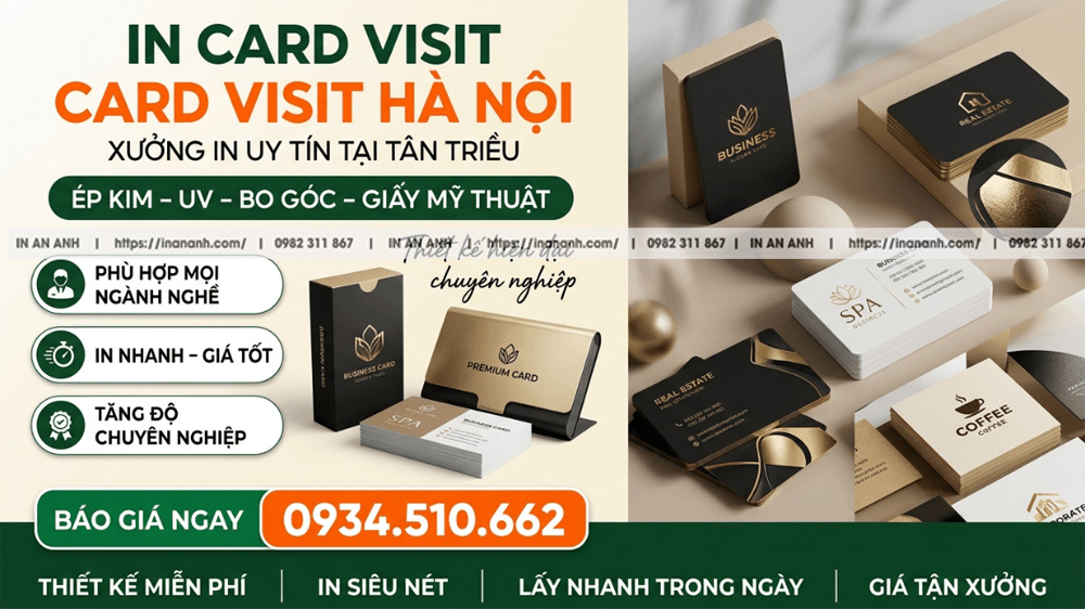 In Card Visit, Name Card Giá Rẻ Tại Hà Nội — Miễn Phí Thiết Kế