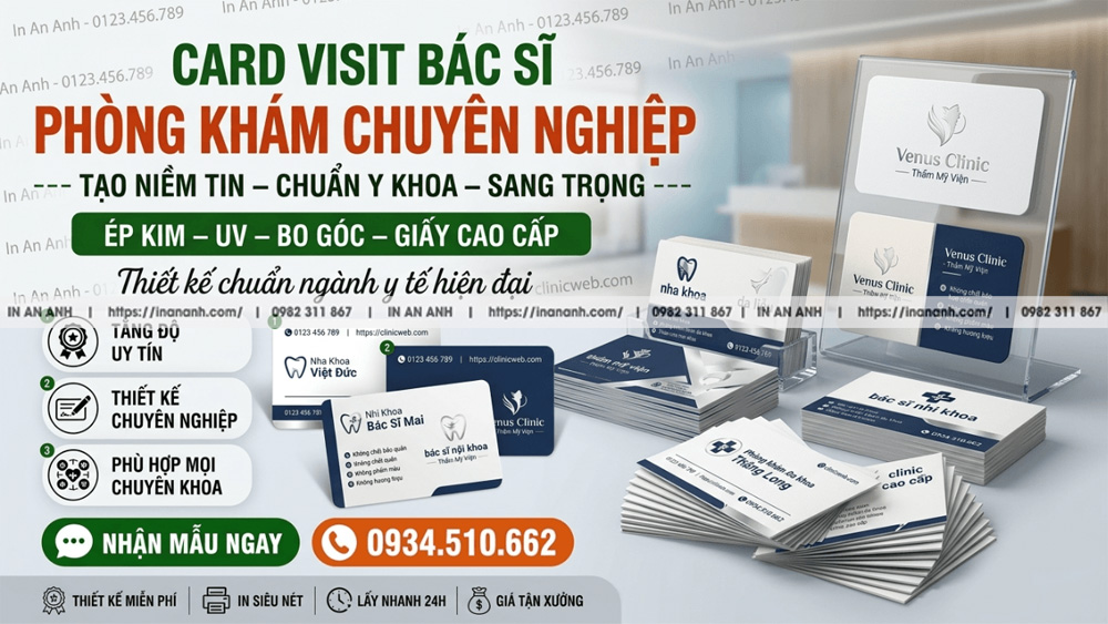 Card Visit Bác Sĩ, Phòng Khám - Chuyên Nghiệp, Tạo Niềm Tin