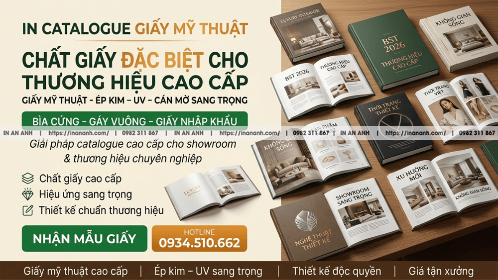 In Catalogue Giấy Mỹ Thuật Nội Thất Cao Cấp