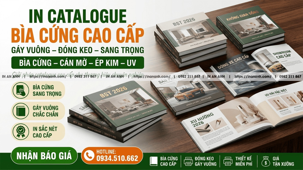 In Catalogue Đóng Keo Sang Trọng Chuyên Nghiệp