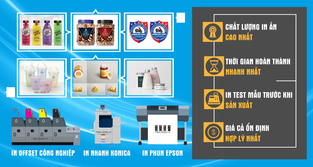 Địa chỉ in tem nhãn được trang bị máy móc hiện đại