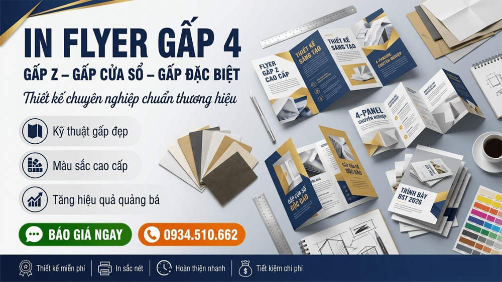 In Flyer Gấp 4, Gấp Z, Gấp Cửa Sổ - Kỹ Thuật Gấp Đặc Biệt