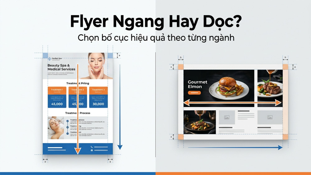 In Flyer Ngang Hay Dọc? Cách Chọn Bố Cục Hiệu Quả Theo Từng Ngành