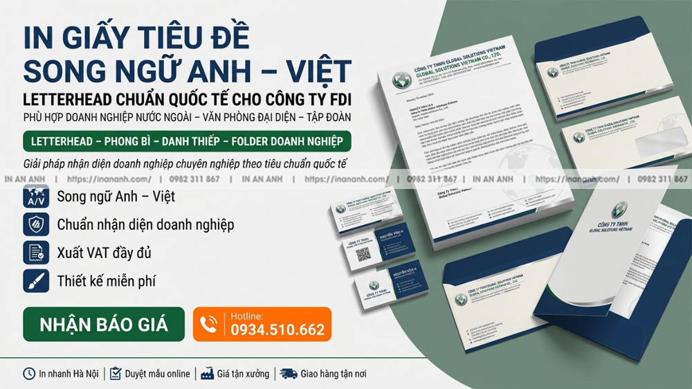 In Giấy Tiêu Đề Doanh Nghiệp FDI