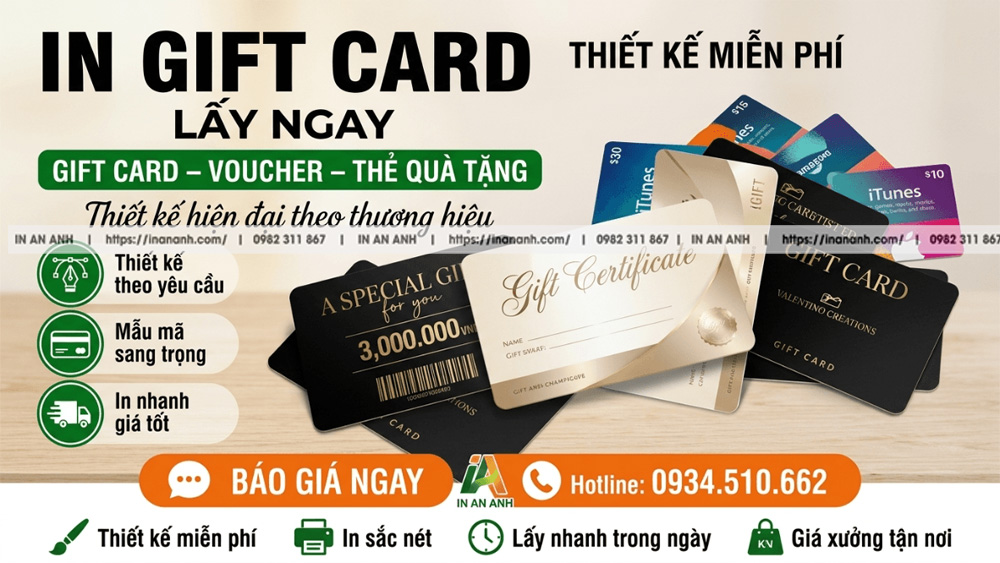 In Gift Card Lấy Ngay – Thiết Kế Miễn Phí Theo Yêu Cầu