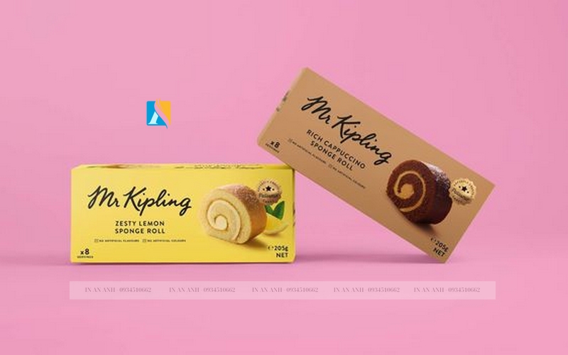 Hộp bánh bông lan hình chữ nhật đơn giản
