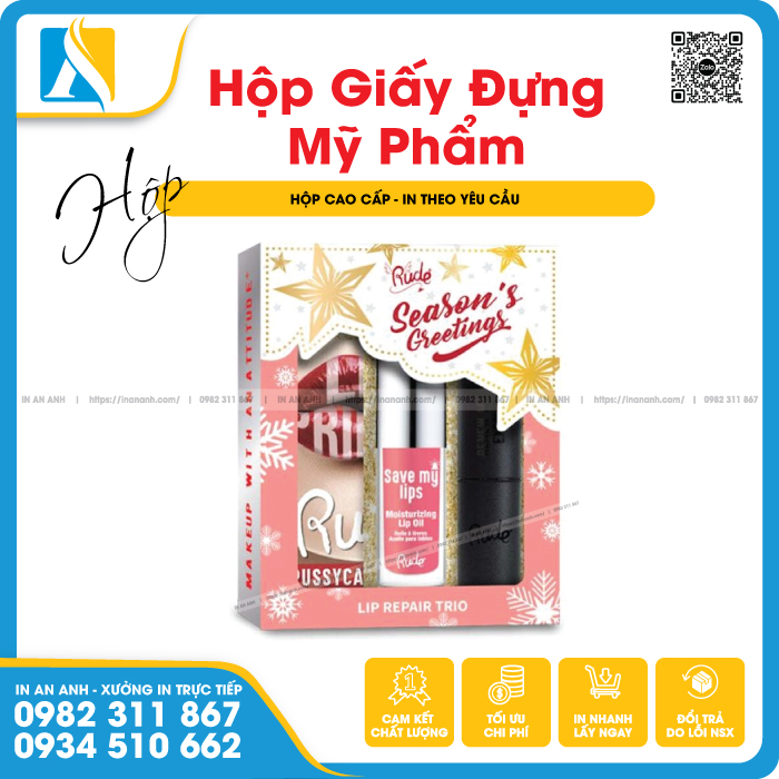 Hộp carton đựng mỹ phẩm in theo yêu cầu