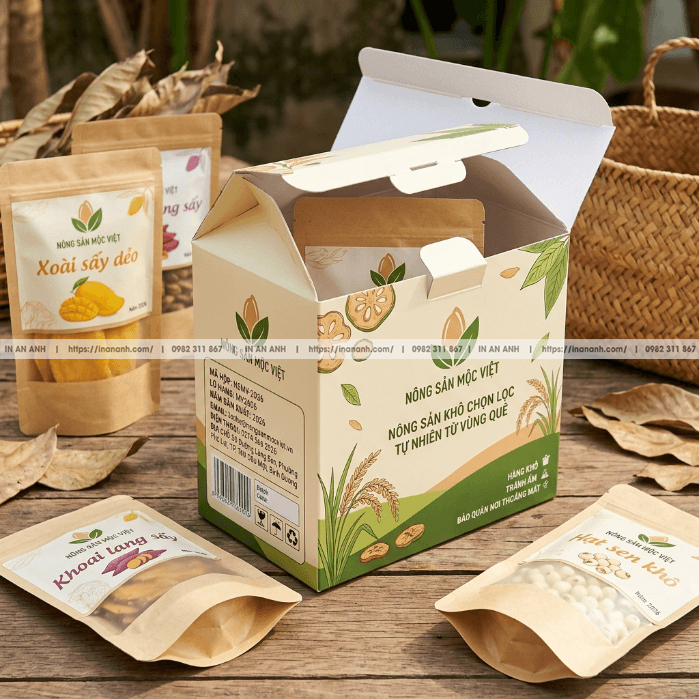 In Hộp Carton Nắp Gập Theo Yêu Cầu