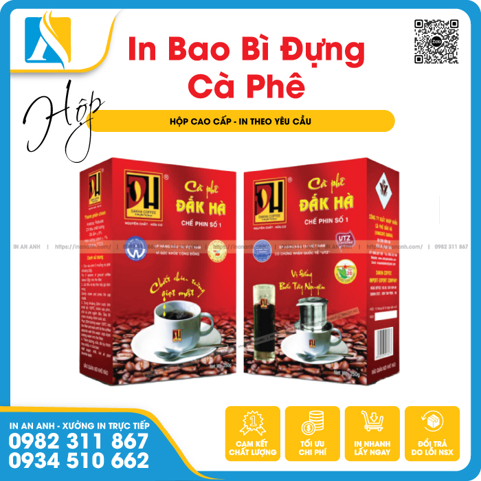 Mẫu hộp carton đựng cà phê theo yêu cầu