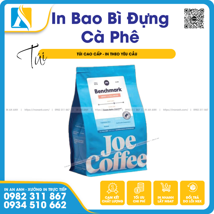 In hộp đựng cà phê kích thước và kiểu dáng khác nhau