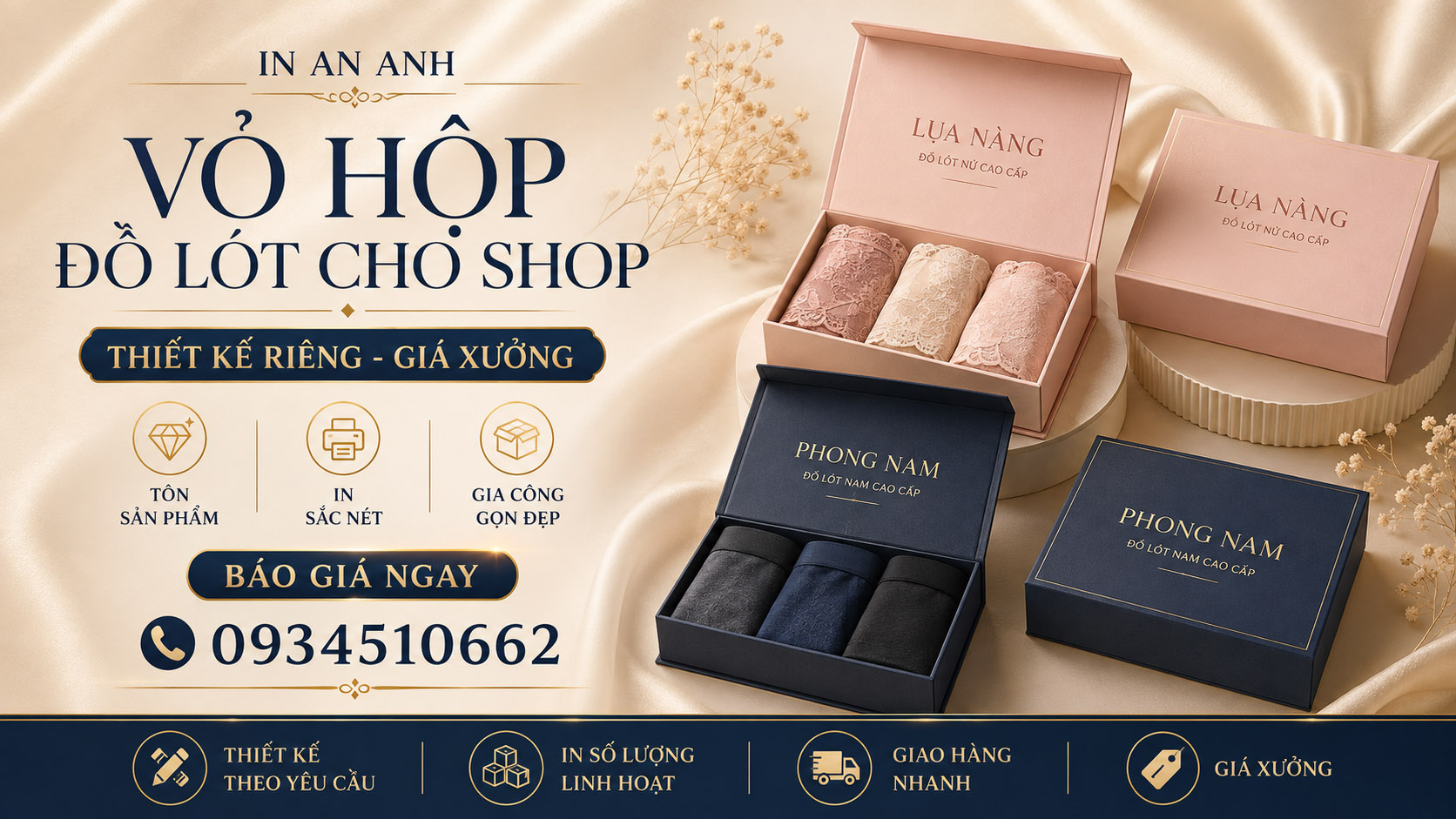 In Hộp Đựng Đồ Lót Nam Nữ