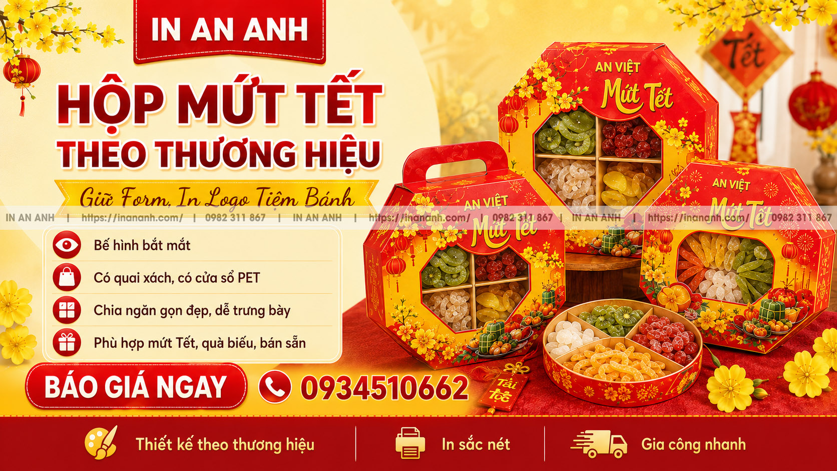 In Hộp Đựng Mứt Tết