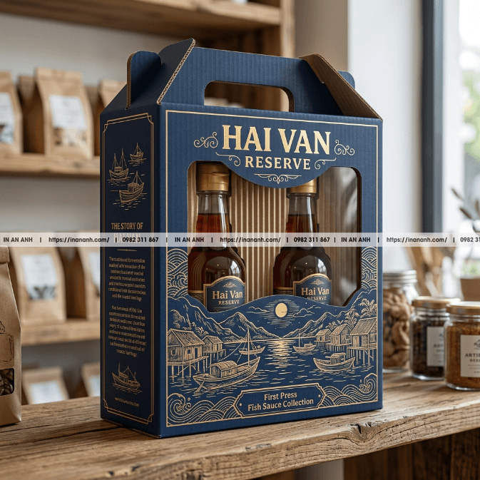 In hộp giấy đựng nước mắm bằng carton sóng