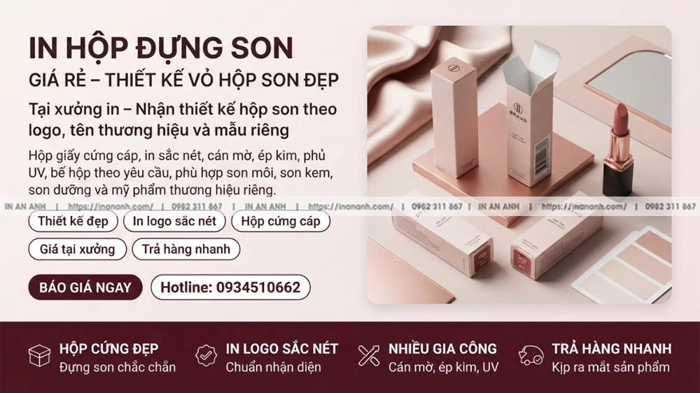 In Hộp đựng son số lượng lớn