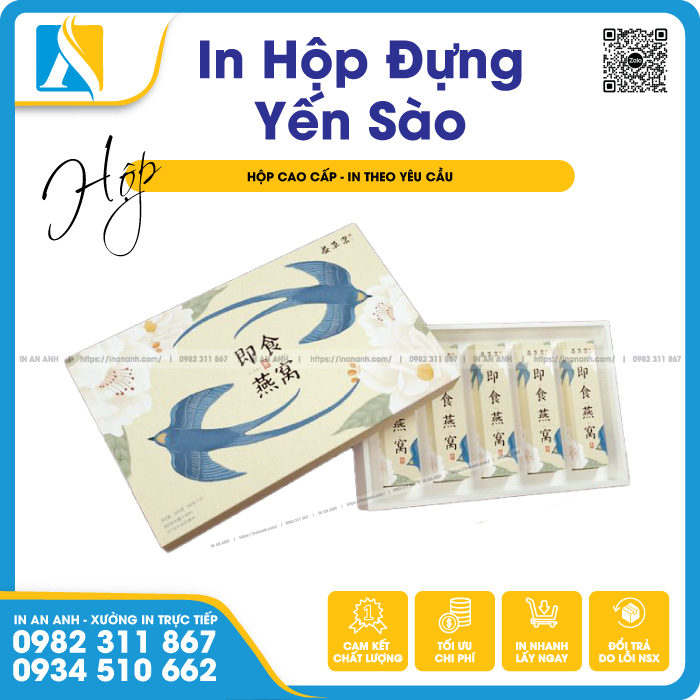 Kích thước và kiểu dáng hộp đựng yến sào đa dạng