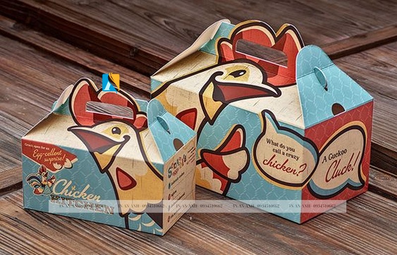 In hộp giấy carton đựng gà rán 