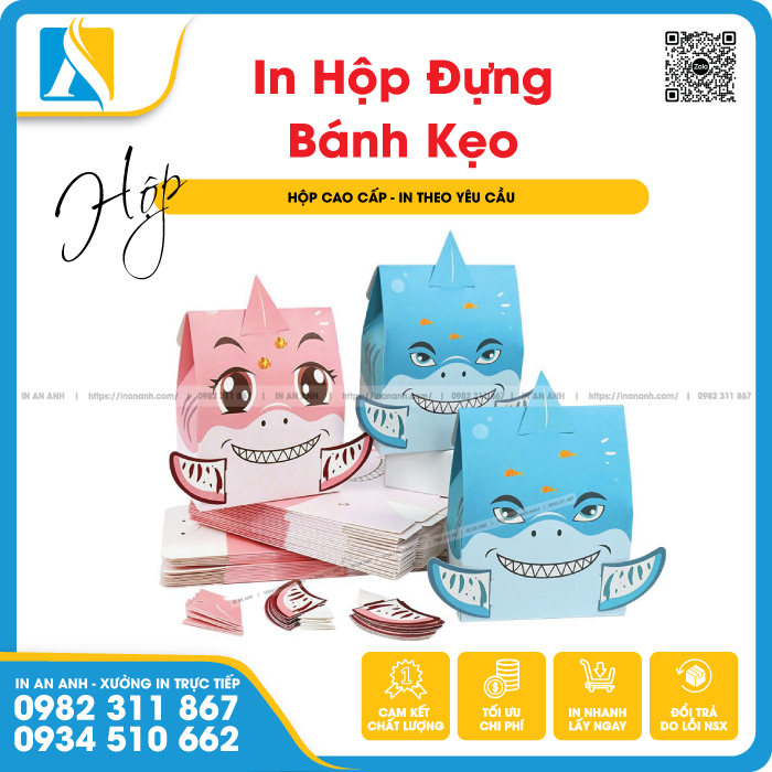 Hộp giấy đựng bánh kẹo bằng chất liệu Ivory phù hợp để tặng 