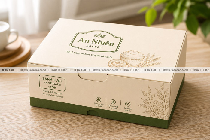 In Hộp Giấy Đựng Bánh Có Dầu