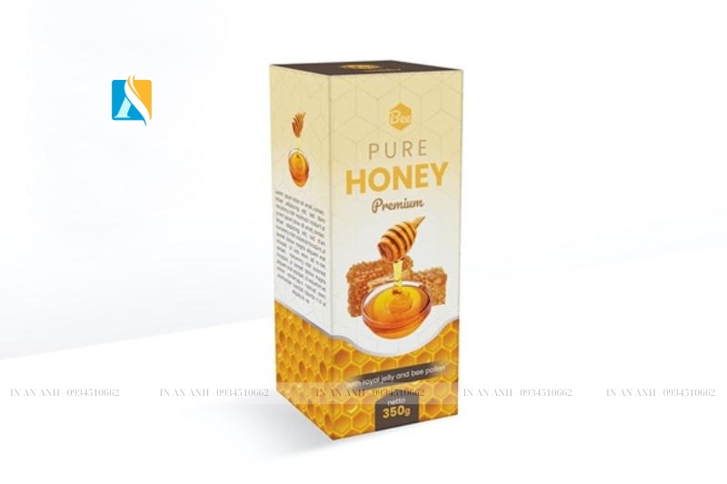 in hộp giấy đựng mật ong