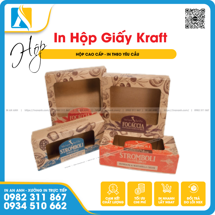In hộp giấy Kraft thân thiện với môi trường khi sử dụng