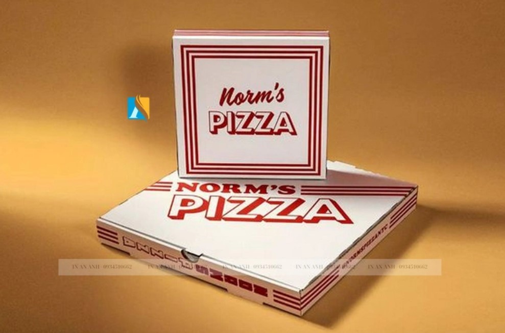 Mẫu hộp pizza nắp gập dễ sử dụng, tiết kiệm thời gian đóng gói