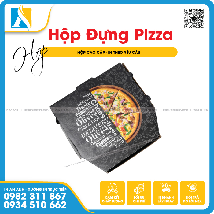 In hộp pizza giá rẻ, cam kết chất lượng cao tại In An Anh