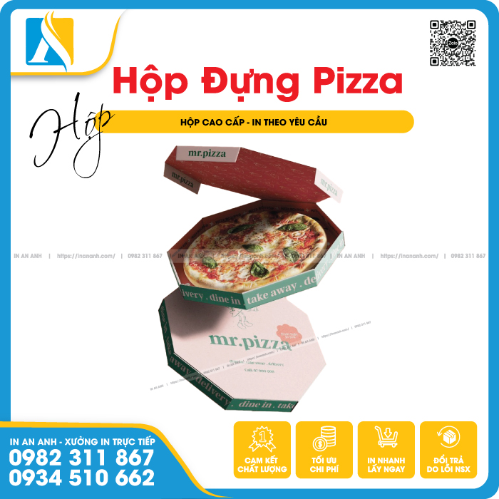 Quy trình đặt in hộp pizza tại In An Anh chuyên nghiệp