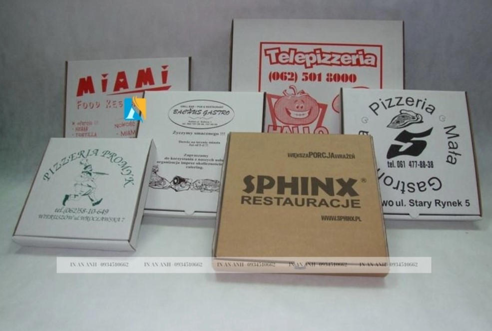 Mẫu hộp pizza thiết kế riêng cho thương hiệu cao cấp