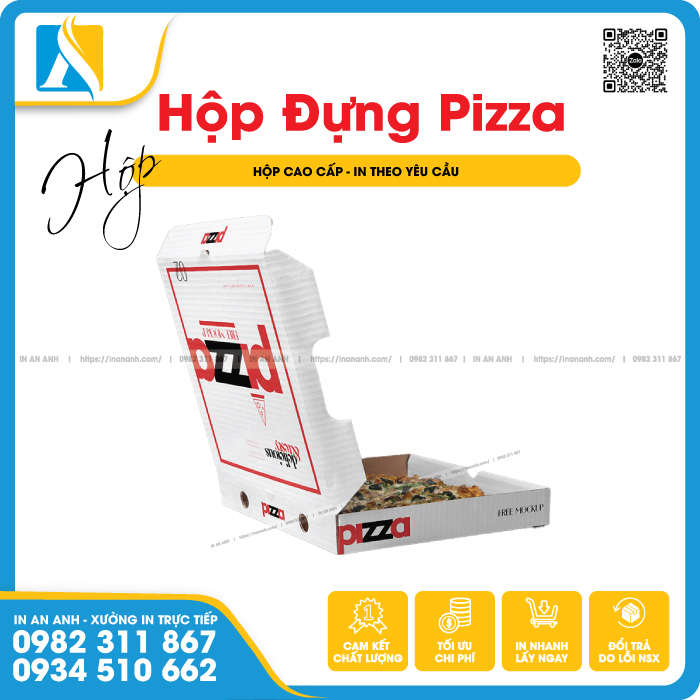  Kiểu dáng hộp pizza đẹp mắt, sáng tạo, giúp thương hiệu nổi bật