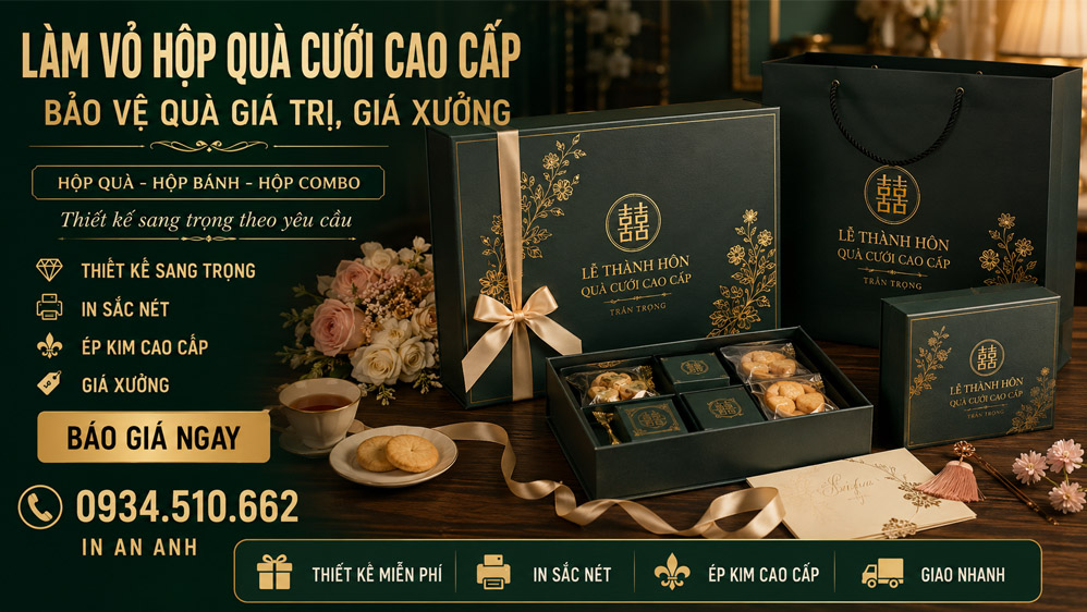 In hộp quà cưới sang trọng